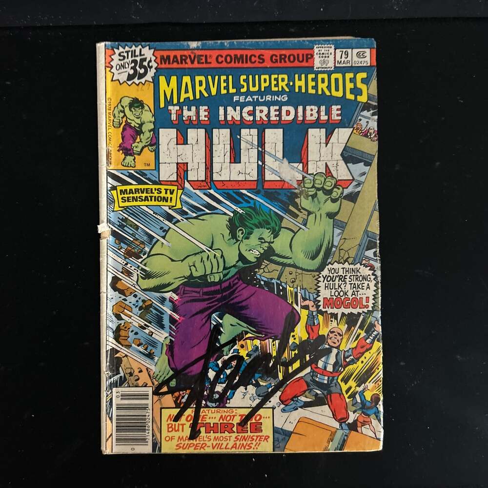 Marvel Super-Heroes #79 Featuring The Incredible Hulk Signed by Stan Lee